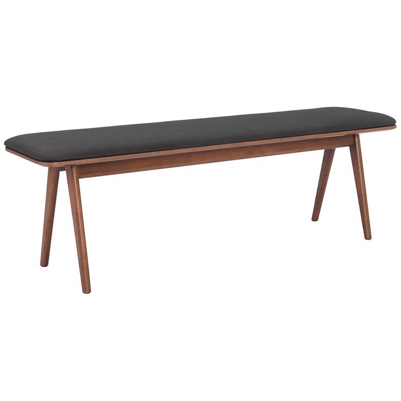 Image 1 Kazwali Bench Black & Walnut