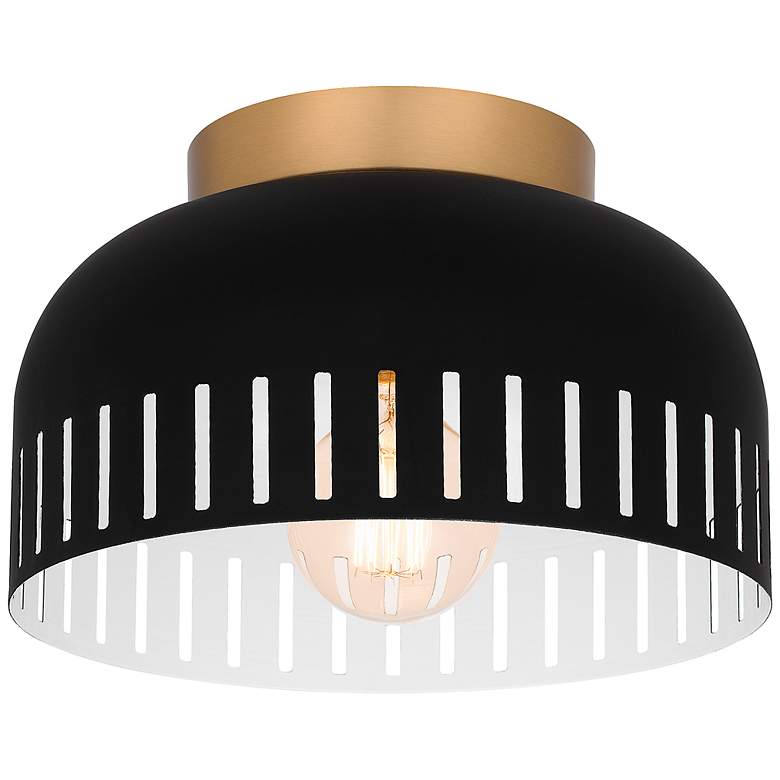 Image 2 Keagan 1-Light Matte Black Flush Mount Light