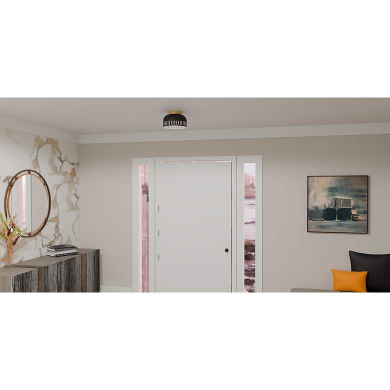 Image 3 Keagan 1-Light Matte Black Flush Mount Light more views
