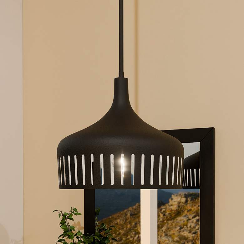 Image 1 Keagan 1-Light Matte Black Pendant Light