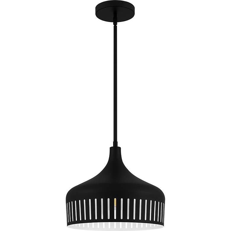 Image 3 Keagan 1-Light Matte Black Pendant Light more views