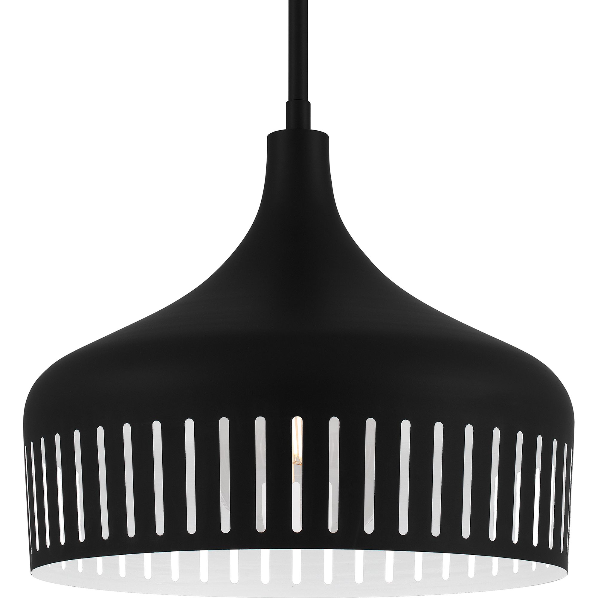 Keagan 1-Light Matte Black Pendant Light