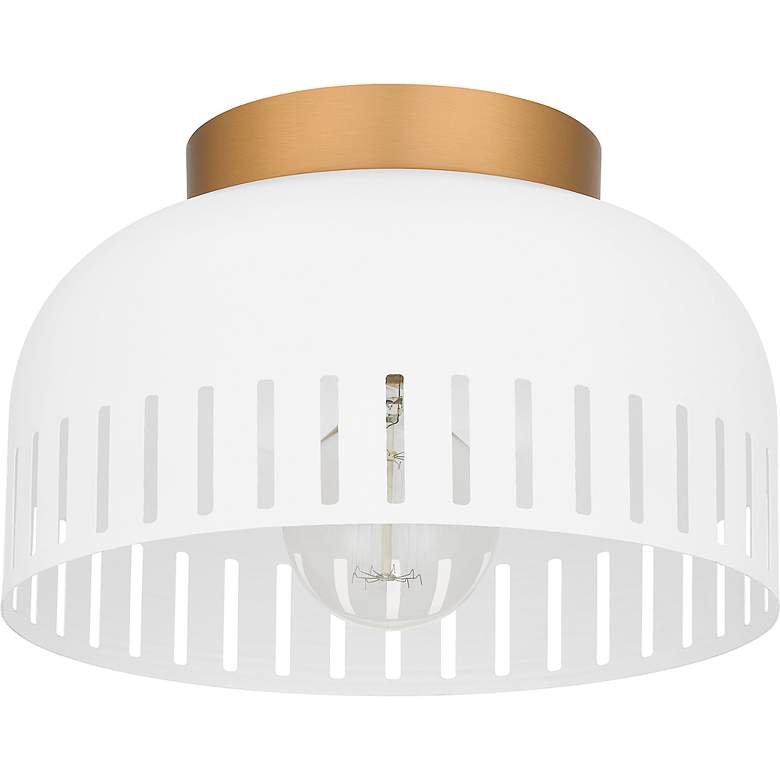 Image 4 Keagan 1-Light Matte White Flush Mount Light more views