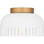 5_Keagan 1-Light Matte White Flush Mount Light more views