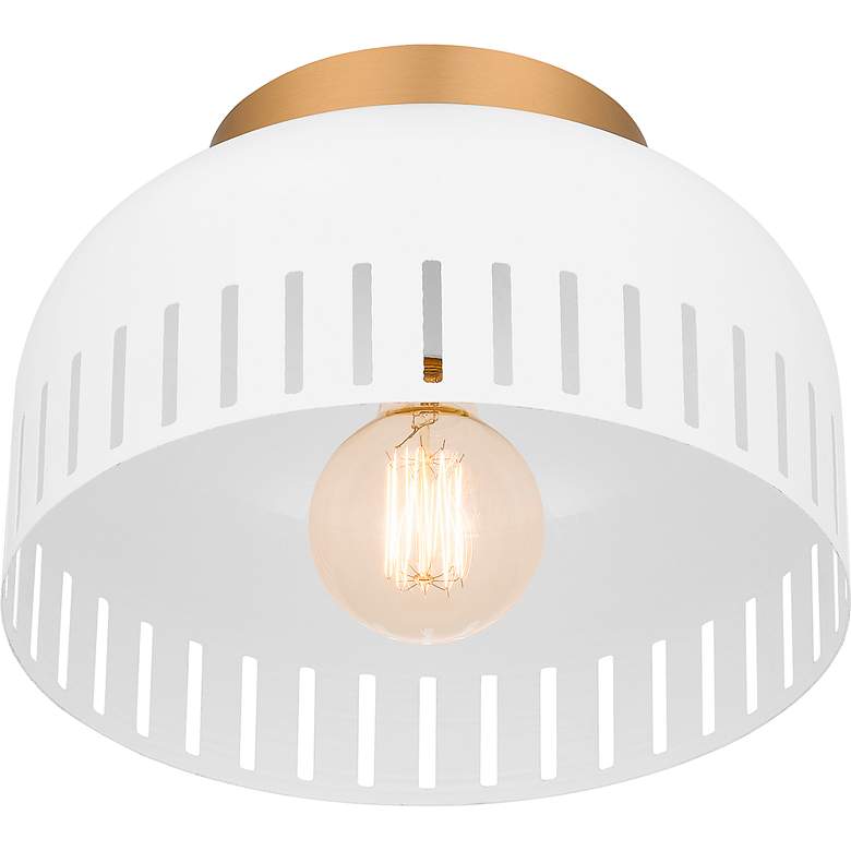 Image 6 Keagan 1-Light Matte White Flush Mount Light more views