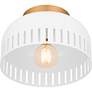 6_Keagan 1-Light Matte White Flush Mount Light more views