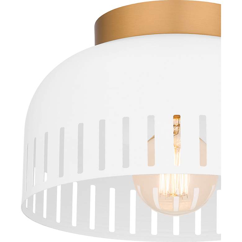 Image 7 Keagan 1-Light Matte White Flush Mount Light more views