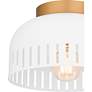 7_Keagan 1-Light Matte White Flush Mount Light more views