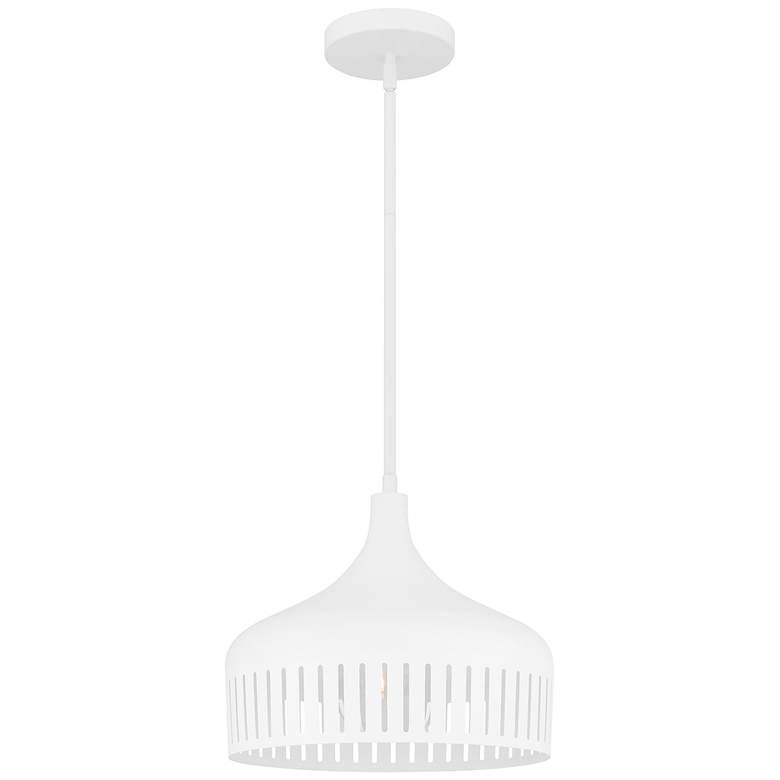 Image 2 Keagan 1-Light Matte White Pendant Light