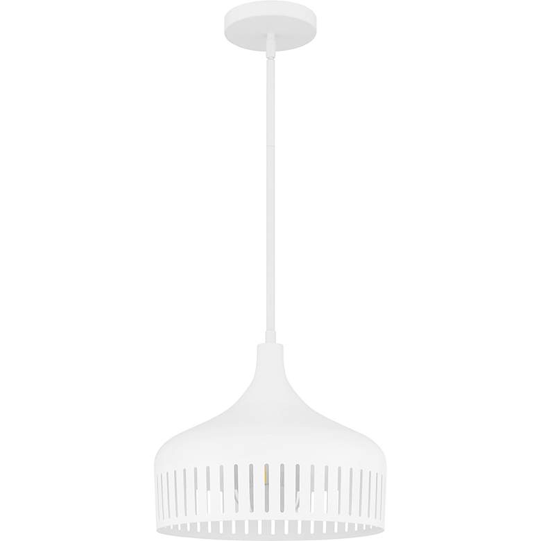 Image 3 Keagan 1-Light Matte White Pendant Light more views