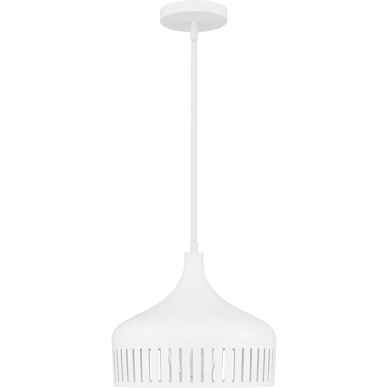 Image 4 Keagan 1-Light Matte White Pendant Light more views