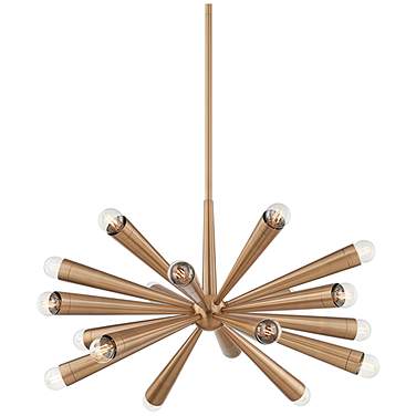 Keanu 30 1/4" Wide Patina Brass 18-Light Chandelier