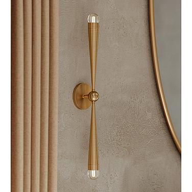 Keanu 33 3/4" High Patina Brass 2-Light Wall Sconce