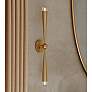 Keanu 33 3/4" High Patina Brass 2-Light Wall Sconce in scene