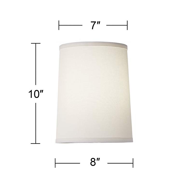 Image 2 Keanu Ivory Linen Lamp Shade 7x8x10x10 (Spider) more views