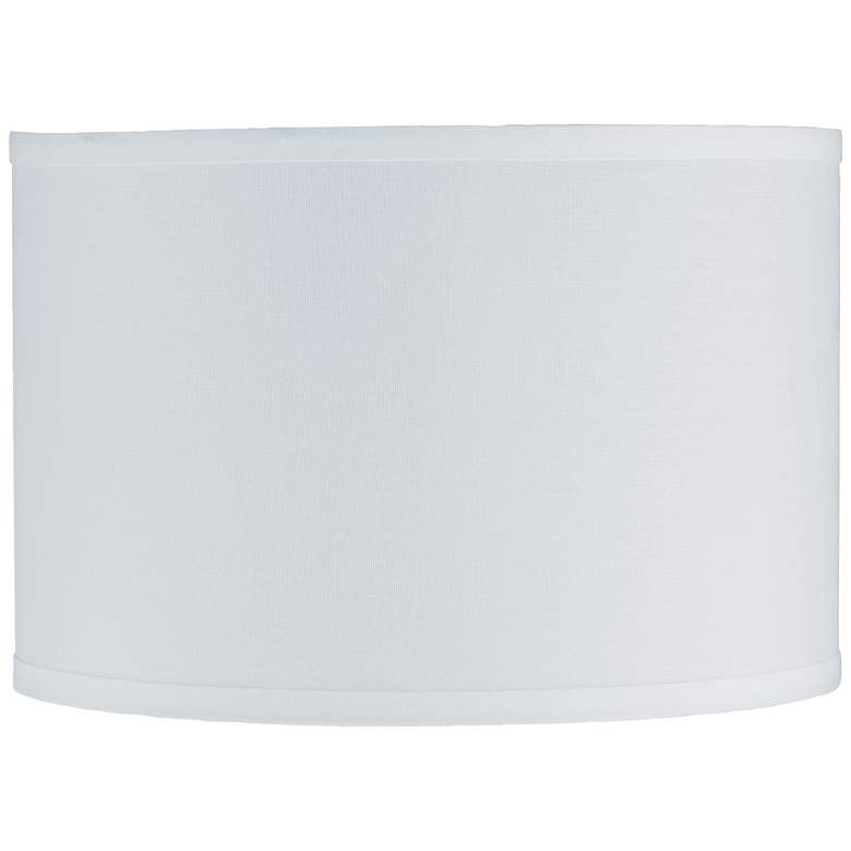 Image 1 Keanu White Sandstone Linen Drum Lamp Shade 12x12x8 (Uno)