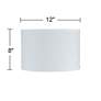 2_Keanu White Sandstone Linen Drum Lamp Shade 12x12x8 (Uno) more views