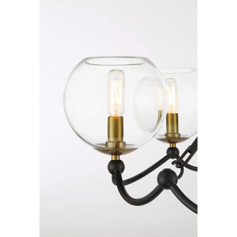Image 6 Kearney Park 29" Wide Coal and Brass 6-Light Chandelier more views