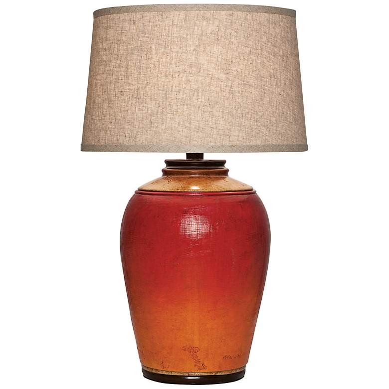 Image 1 Kearny Light Redwood Urn Table Lamp