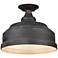 Keating 13 3/4" Wide Antique Black Iron Ceiling Light