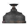 3_Keating 13 3/4" Wide Antique Black Iron Ceiling Light more views