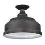 4_Keating 13 3/4" Wide Antique Black Iron Ceiling Light more views