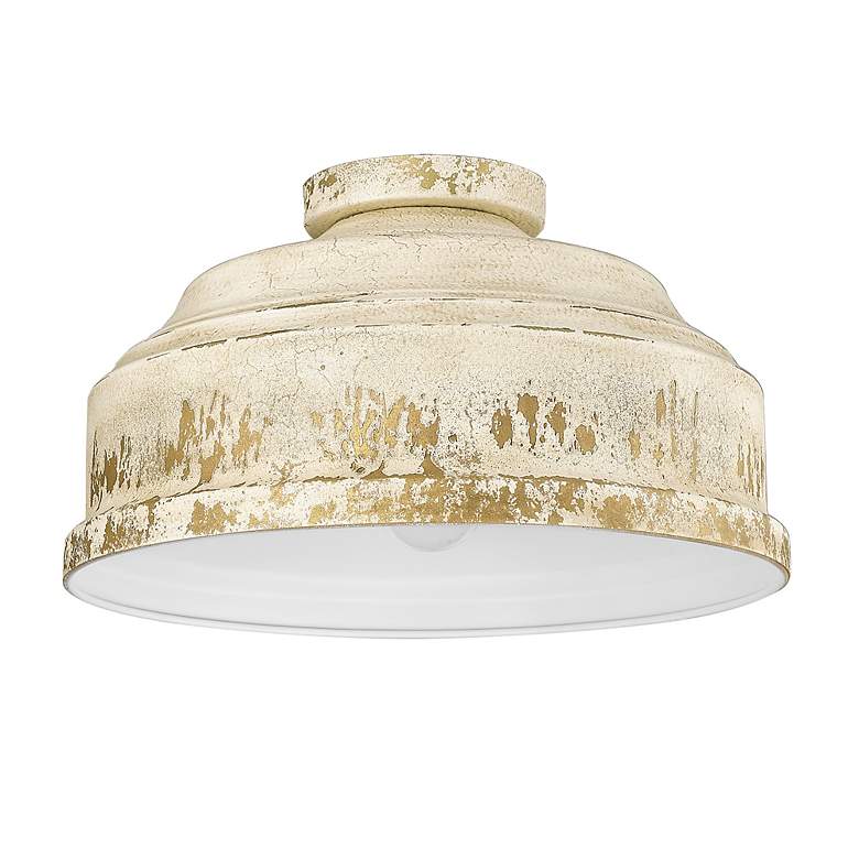 Image 4 Keating 13 3/4" Wide Antique Ivory Ceiling Light more views