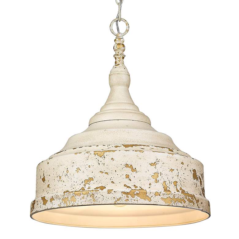 Image 1 Keating 16 1/2" Wide Antique Ivory Pendant Light