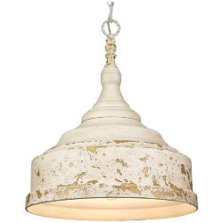 Keating 16 1/2" Wide Antique Ivory Pendant Light