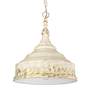 2_Keating 16 1/2" Wide Antique Ivory Pendant Light more views