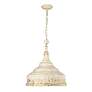 3_Keating 16 1/2" Wide Antique Ivory Pendant Light more views
