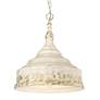 4_Keating 16 1/2" Wide Antique Ivory Pendant Light more views