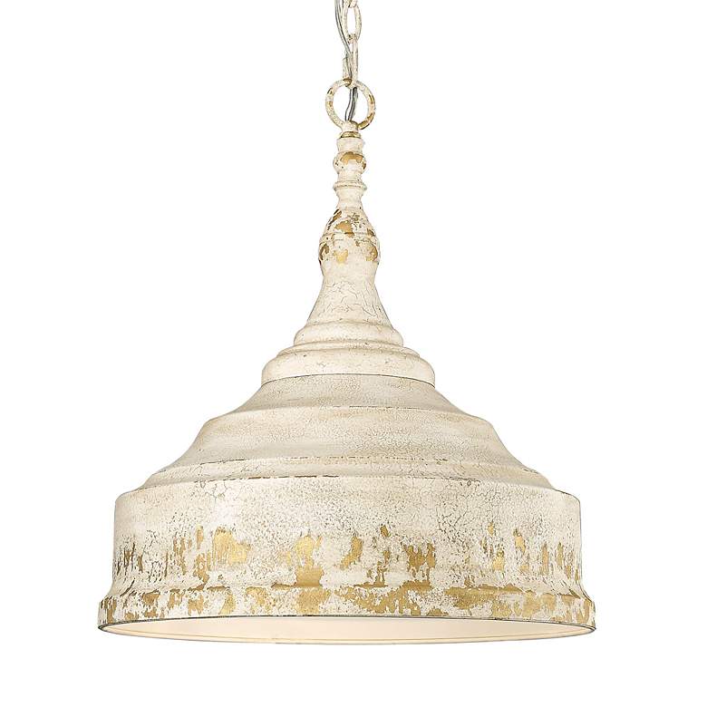 Image 5 Keating 16 1/2" Wide Antique Ivory Pendant Light more views
