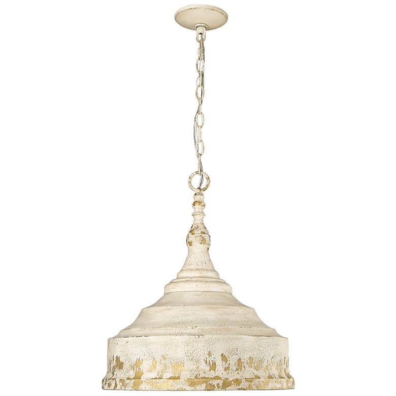 Image 7 Keating 16 1/2" Wide Antique Ivory Pendant Light more views