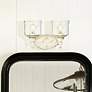 1_Keating 2 Light Bath Vanity in Antique Ivory w Hammered Water Glass Shade