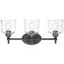 2_Keating 3 Light Bath Vanity Antique Black Iron w Hammered Water Glass Shade