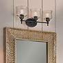 1_Keating 3 Light Bath Vanity Antique Black Iron w Hammered Water Glass Shade