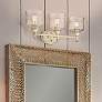 1_Keating 3 Light Bath Vanity in Antique Ivory w Hammered Water Glass Shade