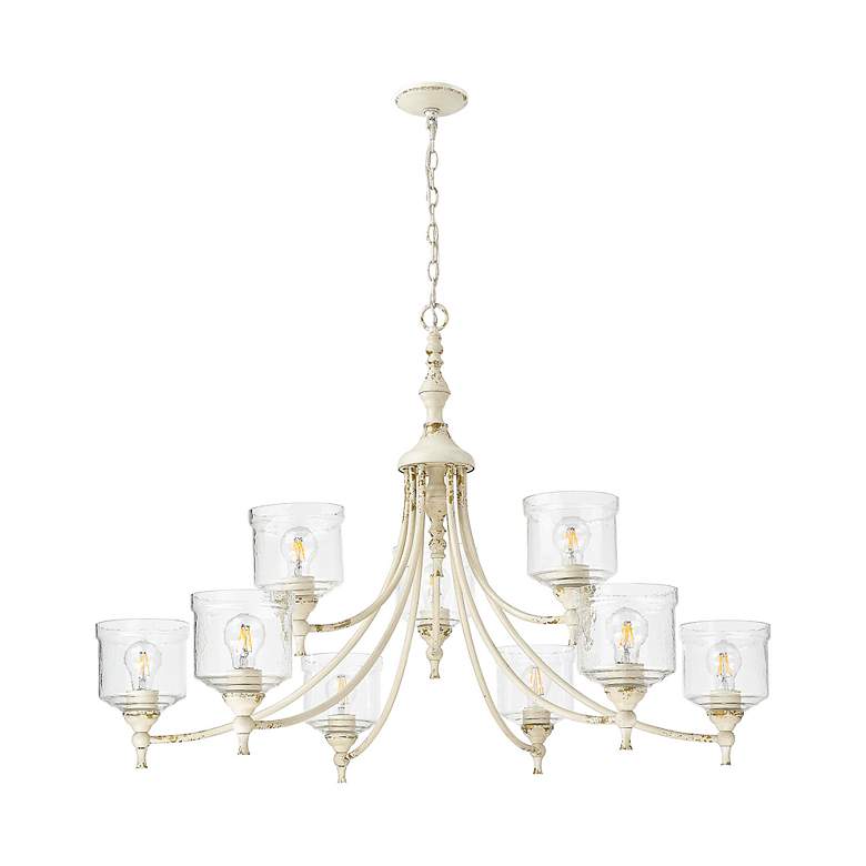 Image 2 Keating 44" Wide Antique Ivory 9-Light Chandelier more views
