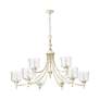 2_Keating 44" Wide Antique Ivory 9-Light Chandelier more views