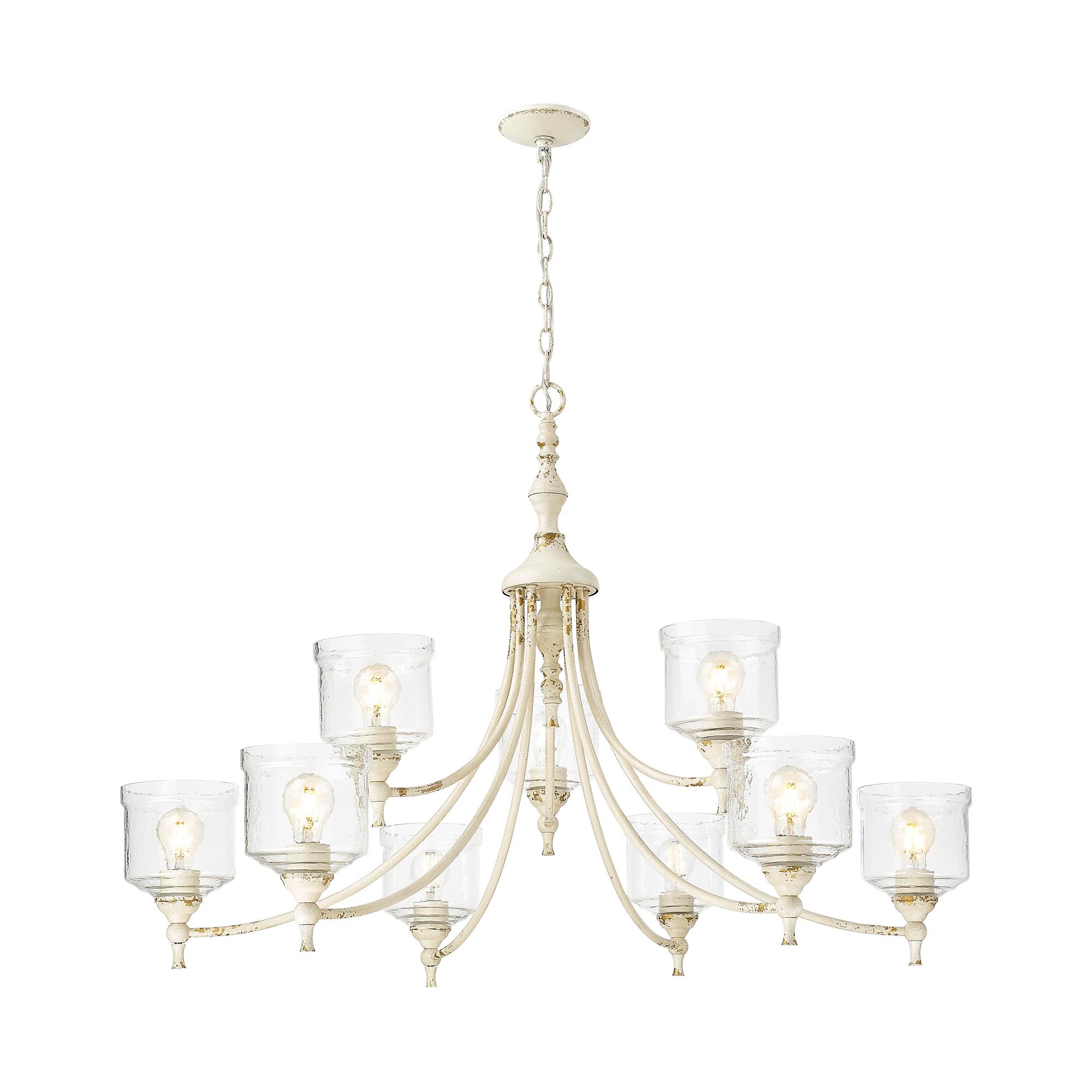 Image 3 Keating 44" Wide Antique Ivory 9-Light Chandelier more views