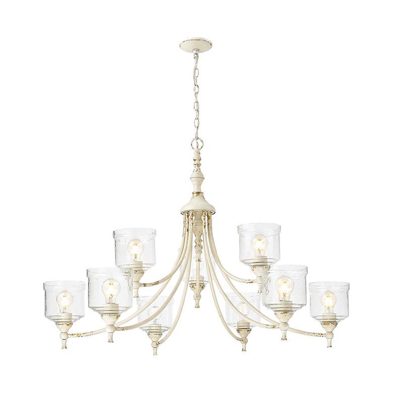 Image 3 Keating 44" Wide Antique Ivory 9-Light Chandelier more views
