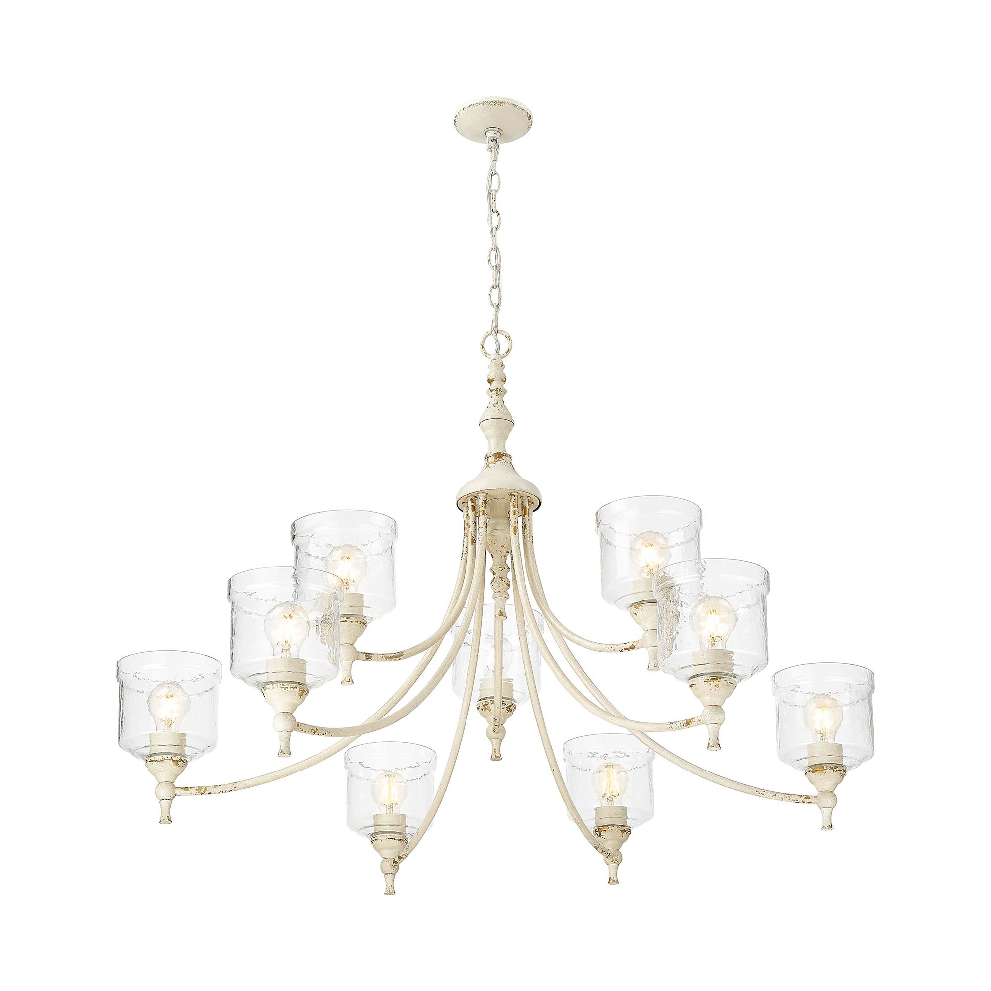 Image 4 Keating 44" Wide Antique Ivory 9-Light Chandelier more views