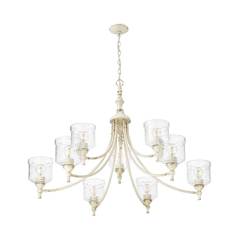 Image 5 Keating 44" Wide Antique Ivory 9-Light Chandelier more views