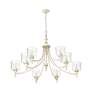 5_Keating 44" Wide Antique Ivory 9-Light Chandelier more views