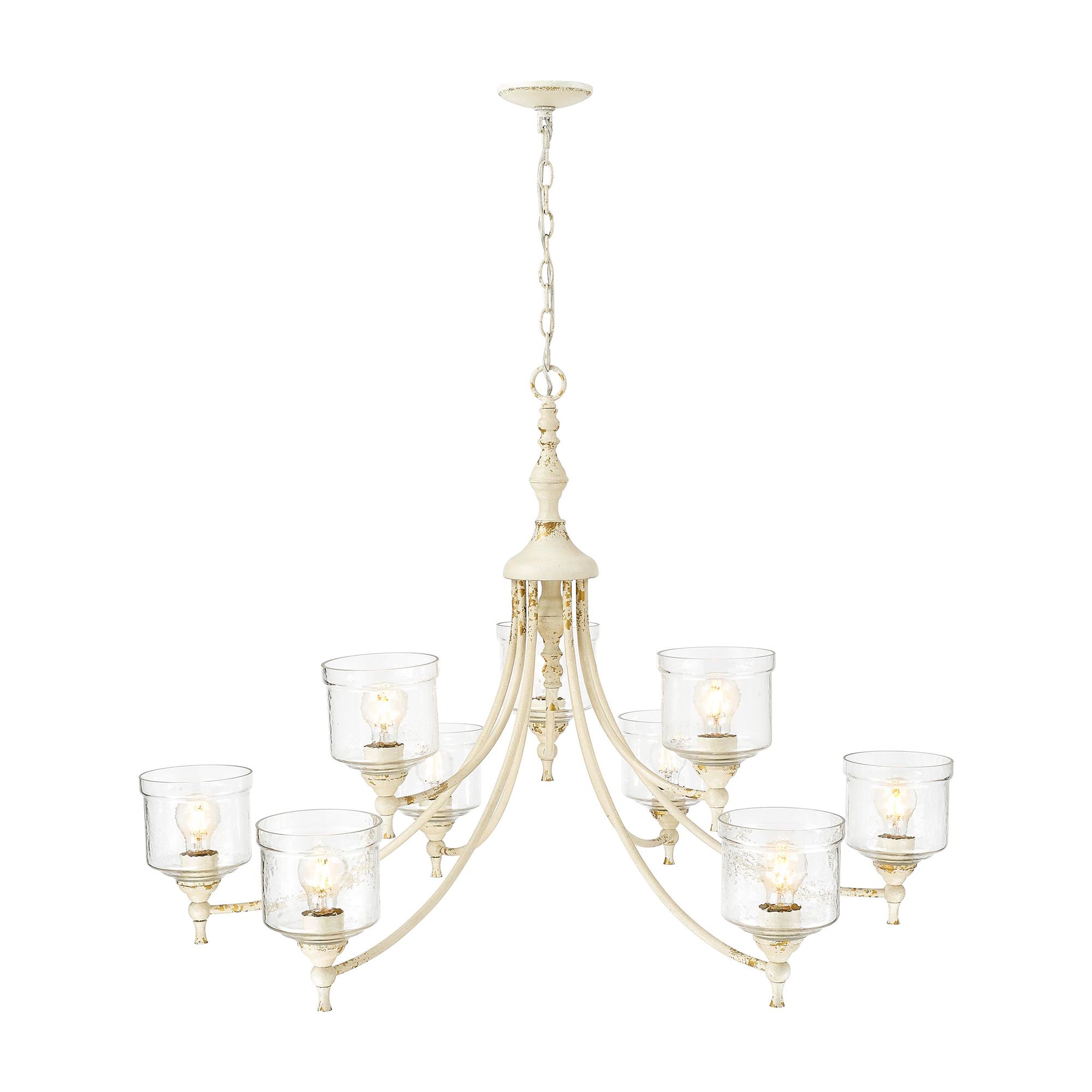 Image 6 Keating 44" Wide Antique Ivory 9-Light Chandelier more views