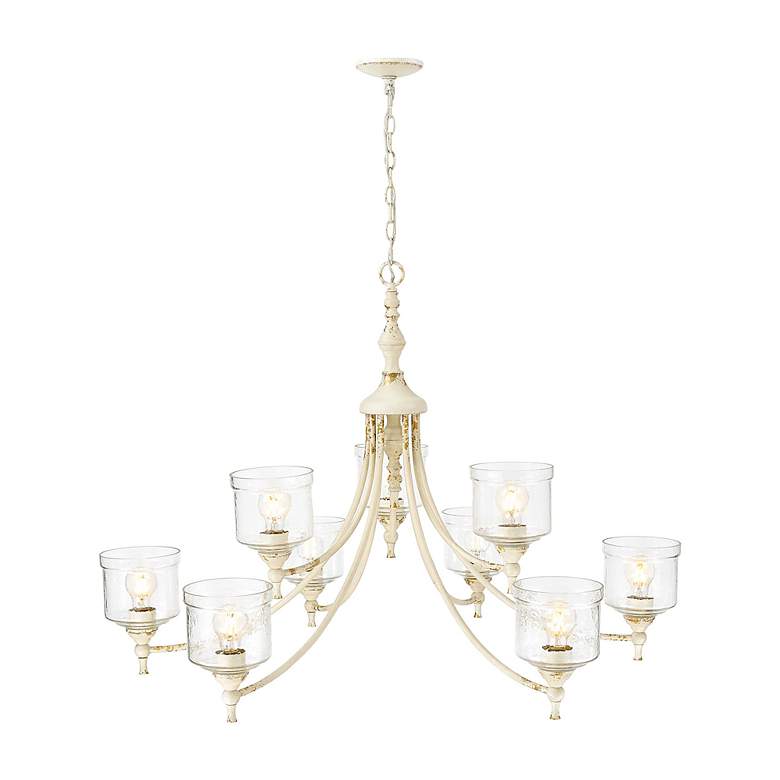 Image 6 Keating 44" Wide Antique Ivory 9-Light Chandelier more views