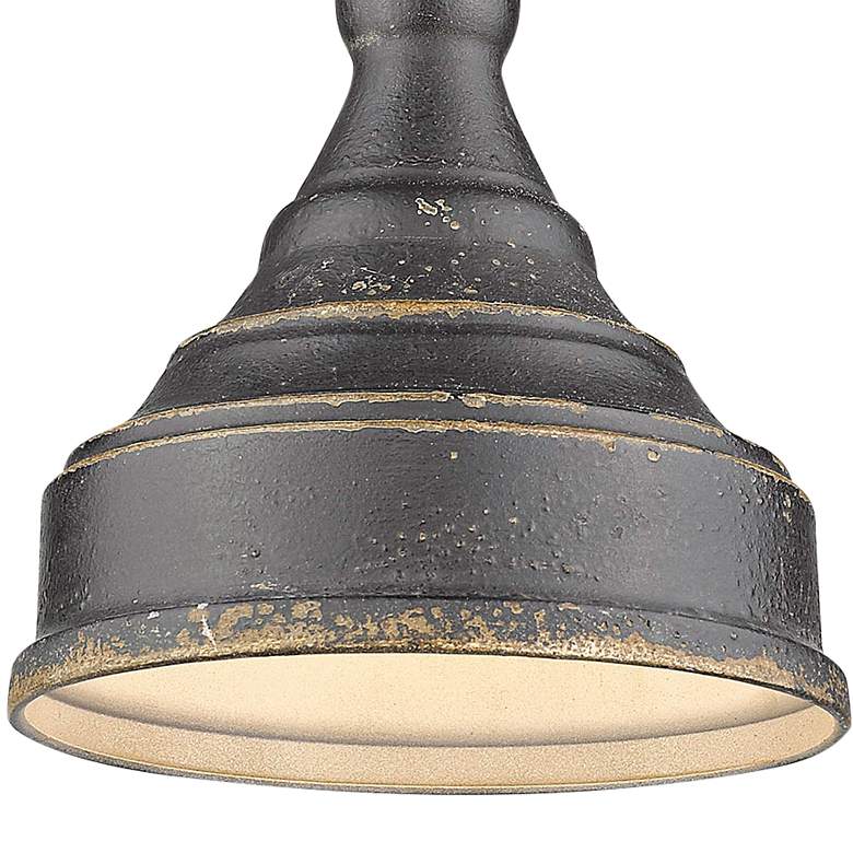 Image 3 Keating 9 1/4" Wide Antique Black Iron Mini Pendant more views