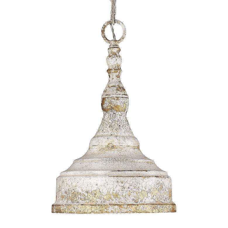 Image 1 Keating 9 1/4" Wide Antique Ivory Mini Pendant