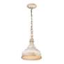 3_Keating 9 1/4" Wide Antique Ivory Mini Pendant more views